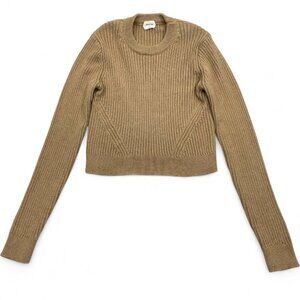 Wilfred Free Aritzia Merino Wool Brown Cropped Sweater Women's Small